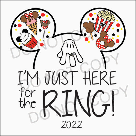 I'm Just Here for the Ring! Worlds or Summit Fun Crop T-Shirt